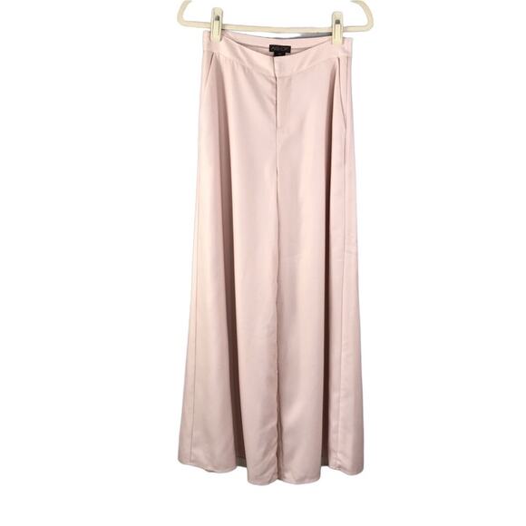 AS By DF Flare Satin Pant Women Sz 0 Blush Fairy Preppy Chick Luxury Party 20's - Picture 5 of 15
